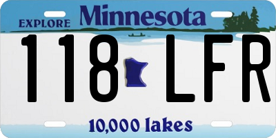 MN license plate 118LFR