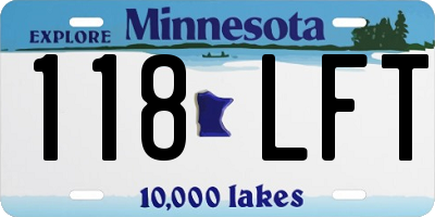 MN license plate 118LFT