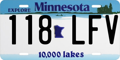 MN license plate 118LFV