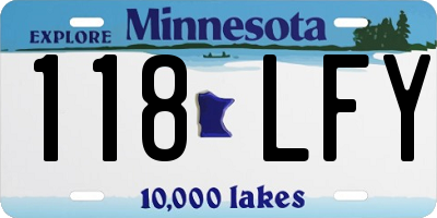 MN license plate 118LFY