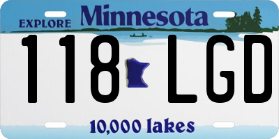 MN license plate 118LGD