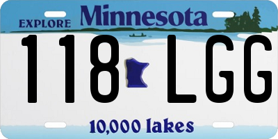 MN license plate 118LGG