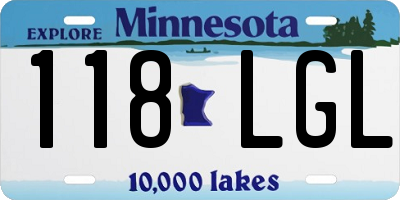 MN license plate 118LGL