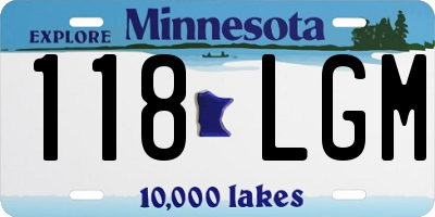 MN license plate 118LGM