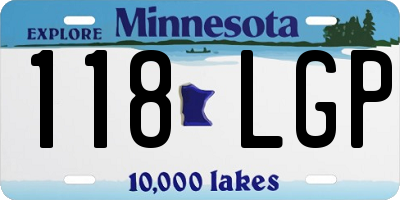 MN license plate 118LGP