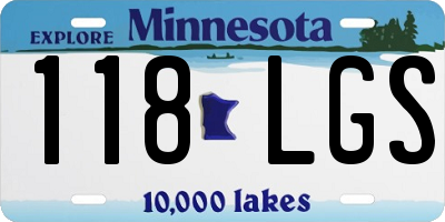 MN license plate 118LGS