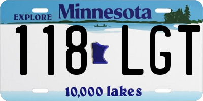 MN license plate 118LGT