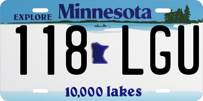 MN license plate 118LGU