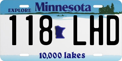 MN license plate 118LHD