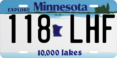 MN license plate 118LHF