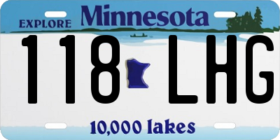 MN license plate 118LHG