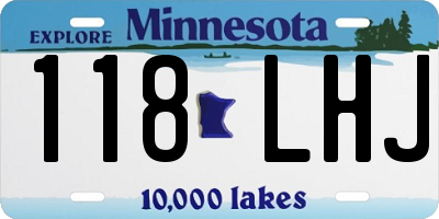 MN license plate 118LHJ