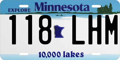MN license plate 118LHM