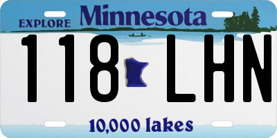 MN license plate 118LHN