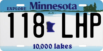MN license plate 118LHP