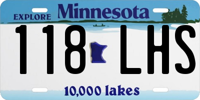 MN license plate 118LHS