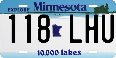 MN license plate 118LHU