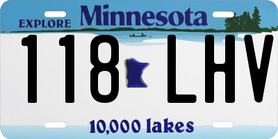 MN license plate 118LHV