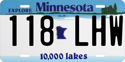 MN license plate 118LHW