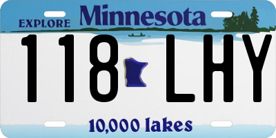 MN license plate 118LHY