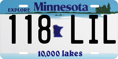MN license plate 118LIL