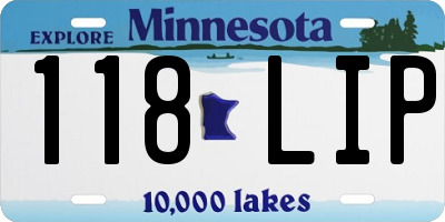 MN license plate 118LIP