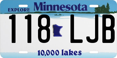 MN license plate 118LJB