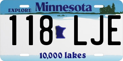 MN license plate 118LJE
