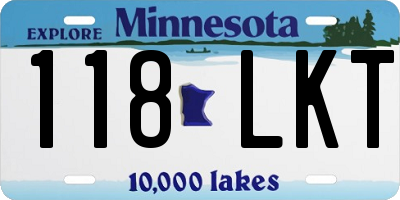 MN license plate 118LKT