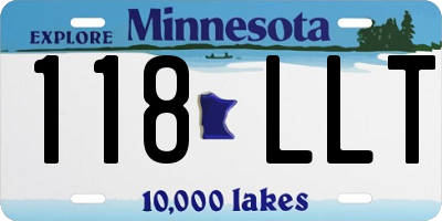 MN license plate 118LLT