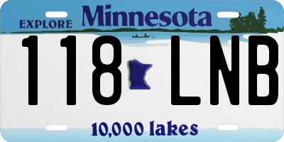 MN license plate 118LNB