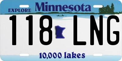 MN license plate 118LNG
