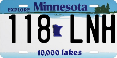 MN license plate 118LNH