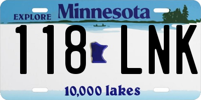 MN license plate 118LNK