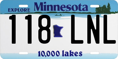 MN license plate 118LNL