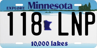 MN license plate 118LNP