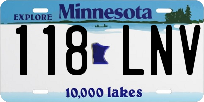 MN license plate 118LNV