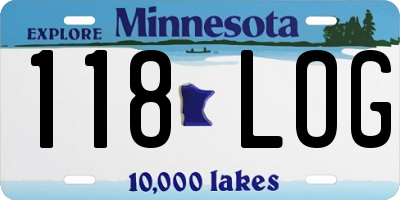 MN license plate 118LOG