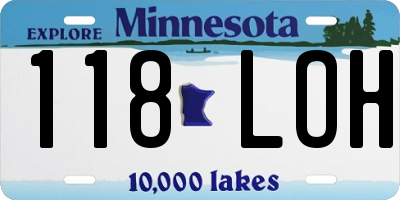 MN license plate 118LOH