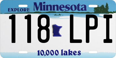 MN license plate 118LPI