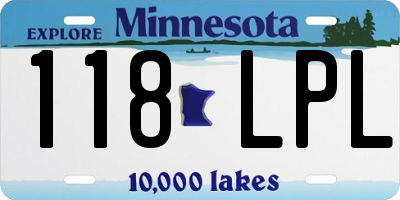 MN license plate 118LPL