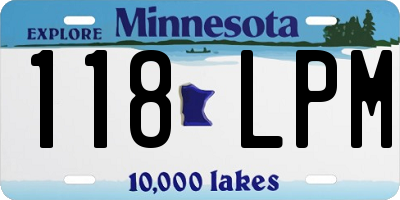 MN license plate 118LPM