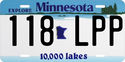 MN license plate 118LPP