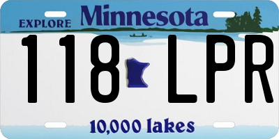 MN license plate 118LPR