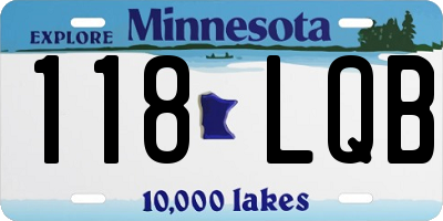 MN license plate 118LQB