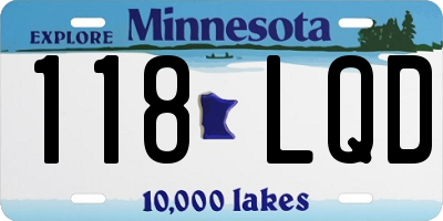 MN license plate 118LQD