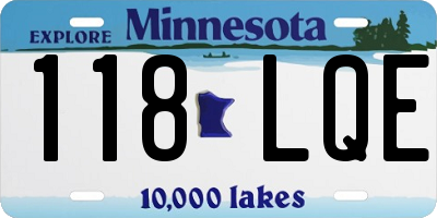 MN license plate 118LQE