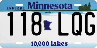 MN license plate 118LQG