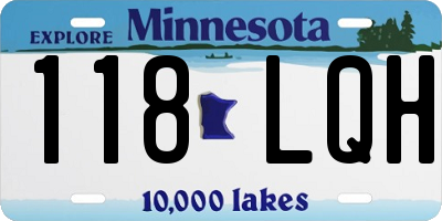 MN license plate 118LQH