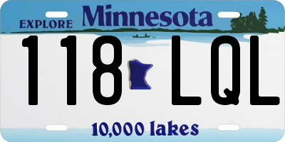 MN license plate 118LQL